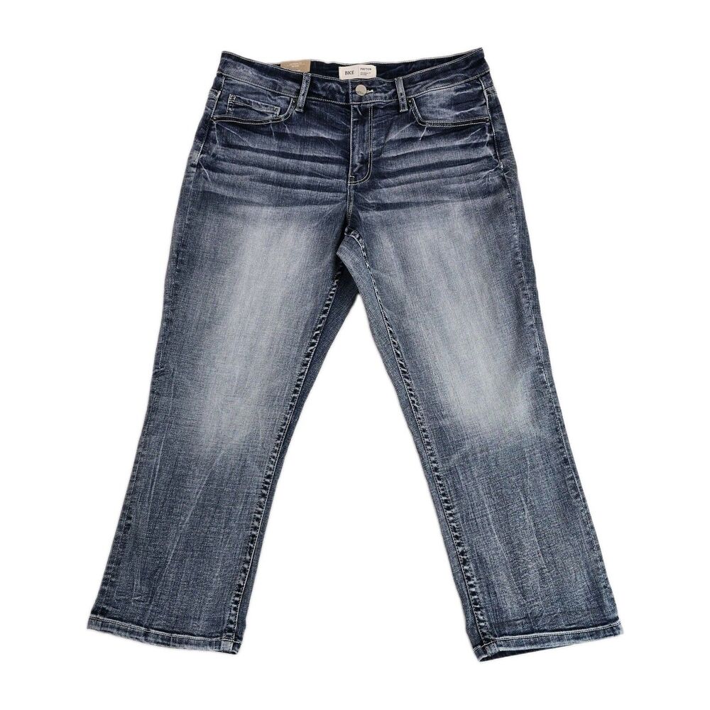 BKE Payton Jeans Womens 32x24 Blue Medium Wash Stretch Denim Ankle Regular Fit